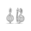1/2 CT. T.W. Diamond Twist Hoop Earrings in 10K White Gold
