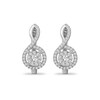1/2 CT. T.W. Diamond Twist Hoop Earrings in 10K White Gold
