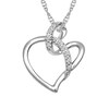 Thumbnail Image 1 of 1/15 CT. T.W. Diamond Abstract Heart Pendant in Sterling Silver