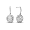 Thumbnail Image 0 of 1/2 CT. T.W. Composite Diamond Frame Drop Earrings in 10K White Gold