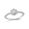 Thumbnail Image 1 of 1/4 CT. T.W. Diamond Hexagon Ring in 10K White Gold