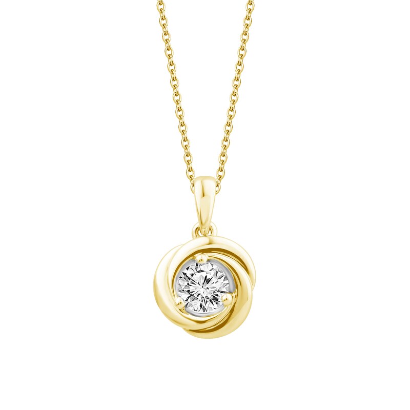 Main Image 1 of 3/8 CT. T.W. Diamond Solitaire Pendant in 10K Gold (I/I2)