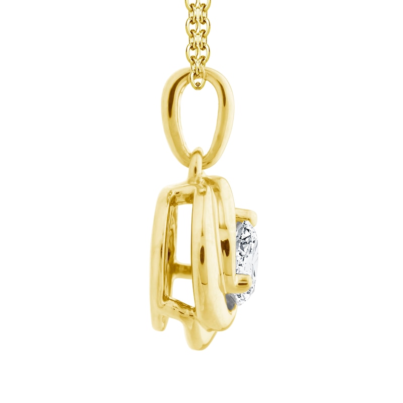 Main Image 2 of 3/8 CT. T.W. Diamond Solitaire Pendant in 10K Gold (I/I2)