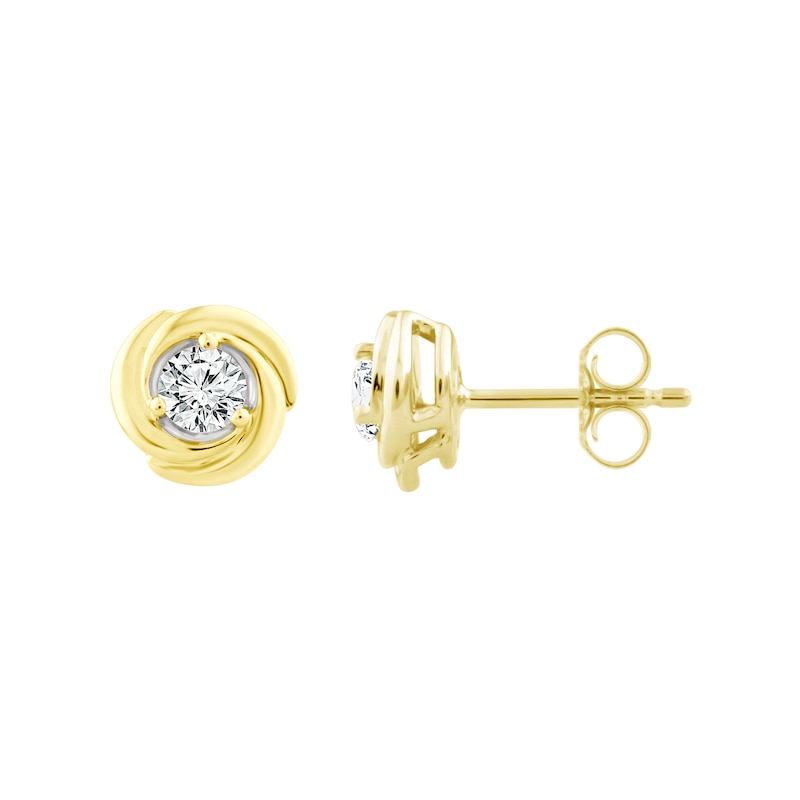 3/8 CT. T.W. Diamond Solitaire Stud Earrings in 10K Gold