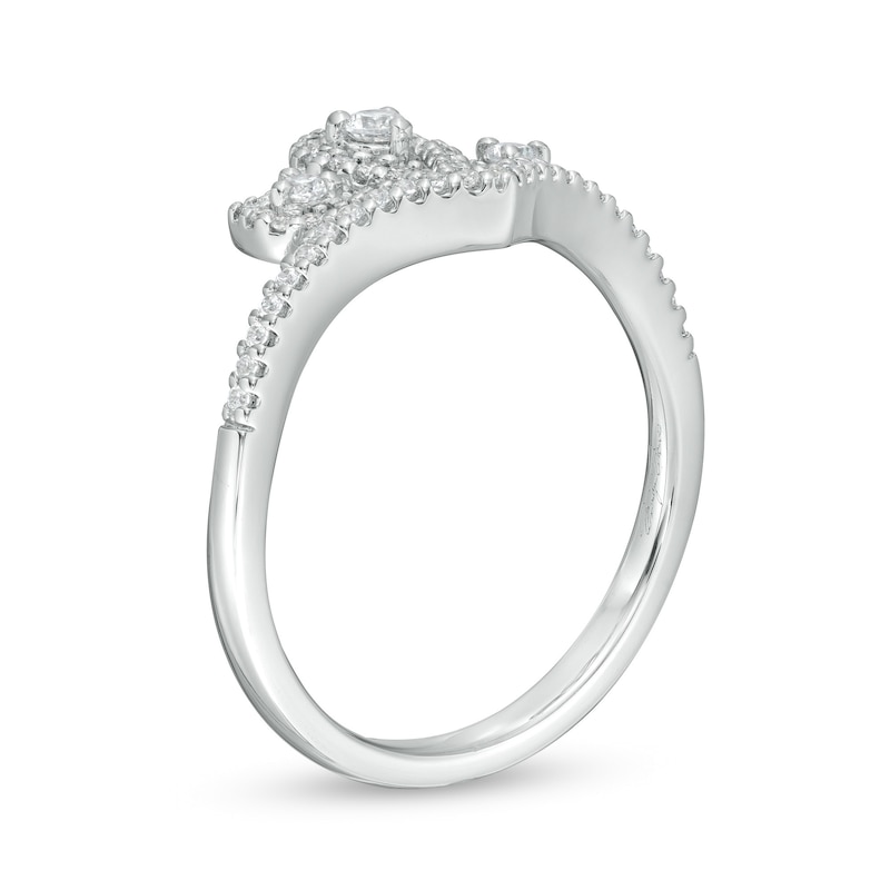 Main Image 2 of Marilyn Monroe™ Collection 1/3 CT. T.W. Diamond Crown Ring in 10K White Gold