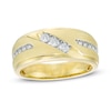 Thumbnail Image 1 of 3/8 CT. T.W. Diamond Three Stone Slant Wedding Band in 10K Gold