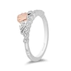 Thumbnail Image 2 of Enchanted Disney Ariel 1/10 CT. T.W. Diamond Crown Ring in Sterling Silver and 10K Rose Gold - Size 7