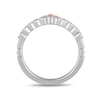 Thumbnail Image 3 of Enchanted Disney Ariel 1/10 CT. T.W. Diamond Crown Ring in Sterling Silver and 10K Rose Gold - Size 7