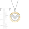 Thumbnail Image 4 of Wonder Woman™ Collection 1/10 CT. T.W. Diamond Symbol Circle Pendant in Sterling Silver and 10K Gold