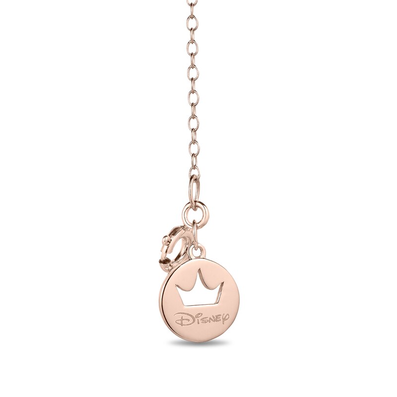 Main Image 2 of Enchanted Disney Ariel 1/10 CT. T.W. Diamond Seashell Necklace in 10K Rose Gold