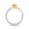 Thumbnail Image 3 of Collector's Edition Enchanted Disney Beauty and the Beast Diamond Ring in Sterling Silver and 10K Gold