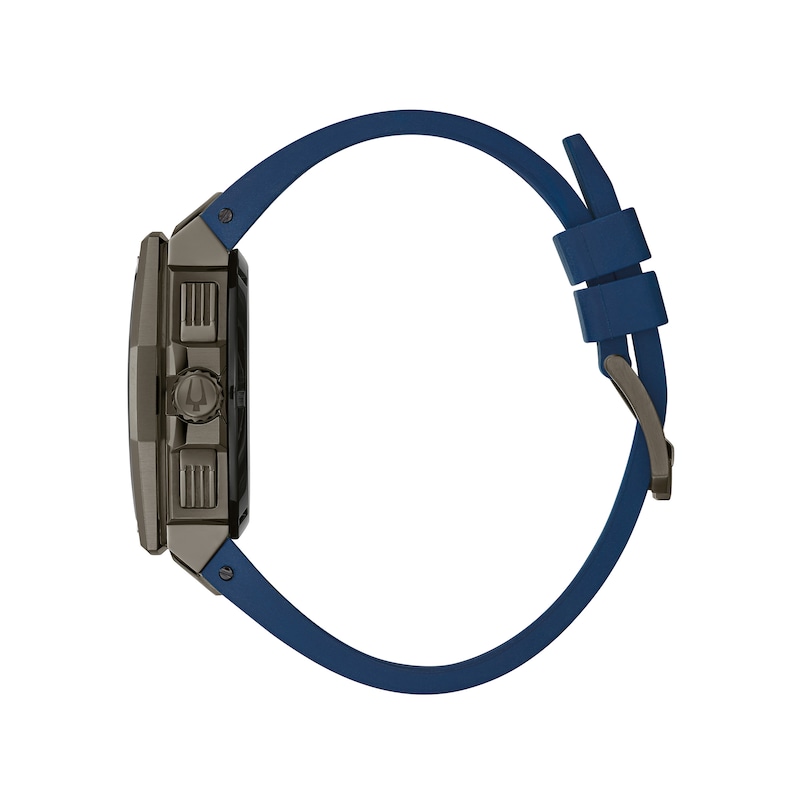 Main Image 2 of Men's Bulova Precisionist Two-Tone Chronograph Strap Watch with Blue Dial (Model: 98B357)