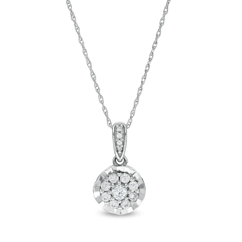 Main Image 1 of 1/4 CT. T.W. Composite Diamond Pendant in Sterling Silver