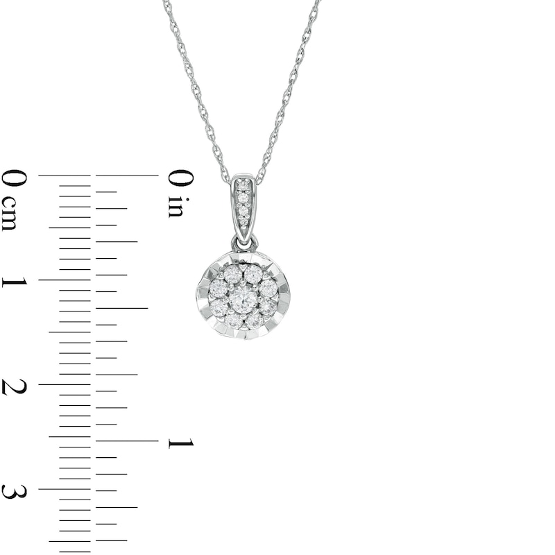 Main Image 2 of 1/4 CT. T.W. Composite Diamond Pendant in Sterling Silver