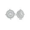Thumbnail Image 0 of 5/8 CT. T.W. Diamond Double Frame Stud Earrings in Sterling Silver