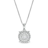 Thumbnail Image 1 of 1/3 CT. T.W. Diamond Double Frame Pendant in Sterling Silver