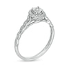 Thumbnail Image 2 of 1/10 CT. T.W. Composite Diamond Frame Cascading Shank Ring in Sterling Silver