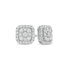 Thumbnail Image 0 of 1/2 CT. T.W. Cushion-Shaped Multi-Diamond Frame Stud Earrings in 10K White Gold