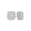 Thumbnail Image 1 of 1/2 CT. T.W. Cushion-Shaped Multi-Diamond Frame Stud Earrings in 10K White Gold