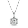 Thumbnail Image 1 of 1/2 CT. T.W. Composite Cushion-Shaped Diamond Frame Pendant in 10K White Gold