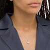 Thumbnail Image 2 of 1/2 CT. T.W. Composite Cushion-Shaped Diamond Frame Pendant in 10K White Gold