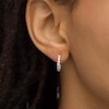 1 CT. T.W. Diamond Inside-Out Hoop Earrings in 10K White Gold
