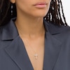 Thumbnail Image 2 of 1/2 CT. T.W. Diamond Scalloped Cross Pendant in 10K Gold