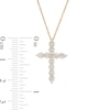 Thumbnail Image 2 of 1/2 CT. T.W. Diamond Scalloped Cross Pendant in 10K Gold