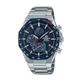 Men's Casio Edifice Solar Powered Chronograph Watch with Blue Dial (Model: EQB1100XDB2A)