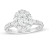 Thumbnail Image 0 of Vera Wang Love Collection 1-3/4 CT. T.W. Oval Diamond Frame Engagement Ring in 14K White Gold