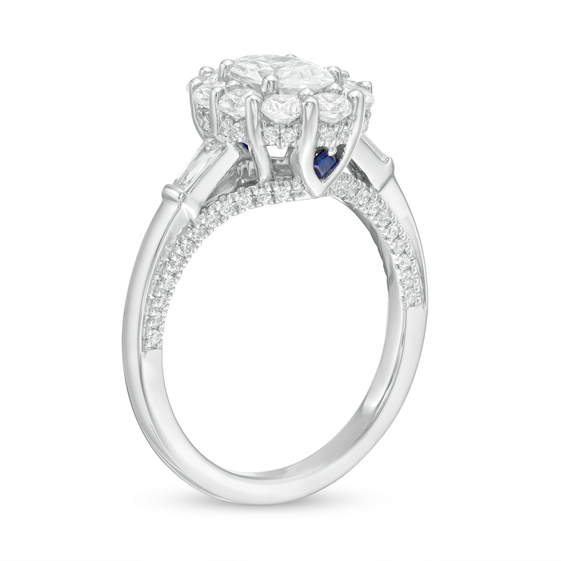 Vera Wang Love Collection 1-3/4 CT. T.W. Oval Diamond Frame Engagement Ring in 14K White Gold