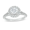 Thumbnail Image 1 of Vera Wang Love Collection 1-5/8 CT. T.W. Certified Diamond Double Frame Engagement Ring in 14K White Gold (I/SI2)