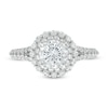 Thumbnail Image 3 of Vera Wang Love Collection 1-5/8 CT. T.W. Certified Diamond Double Frame Engagement Ring in 14K White Gold (I/SI2)