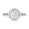 Thumbnail Image 4 of Vera Wang Love Collection 1-5/8 CT. T.W. Certified Diamond Double Frame Engagement Ring in 14K White Gold (I/SI2)