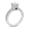 Thumbnail Image 3 of Vera Wang Love Collection 1-1/3 CT. T.W. Certified Diamond Split Shank Engagement Ring in 14K White Gold (I/SI2)