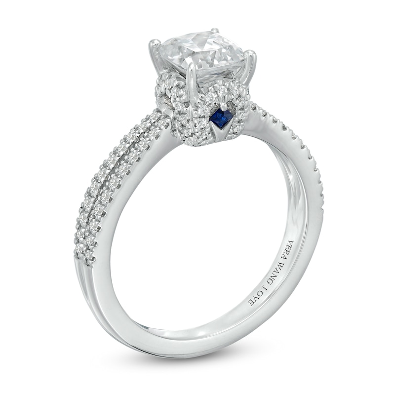 Main Image 3 of Vera Wang Love Collection 1-1/3 CT. T.W. Certified Diamond Split Shank Engagement Ring in 14K White Gold (I/SI2)