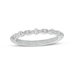 1/3 CT. T.W. Composite Marquise and Round Diamond Alternating Band in 10K White Gold