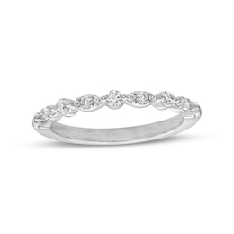 1/3 CT. T.W. Composite Marquise and Round Diamond Alternating Band in 10K White Gold