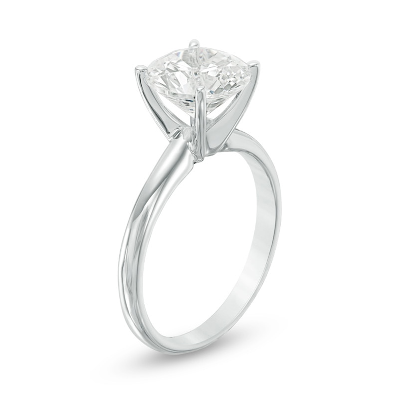 Main Image 2 of 3 CT. Certified Lab-Grown Diamond Solitaire Engagement Ring in 14K White Gold (F/VS2)