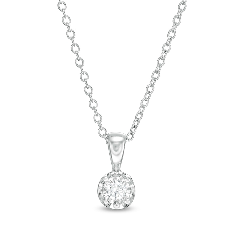 1/6 Ctw Connecting V-shape Pendant Round Cut Diamond Necklace in 10K Yellow  Gold