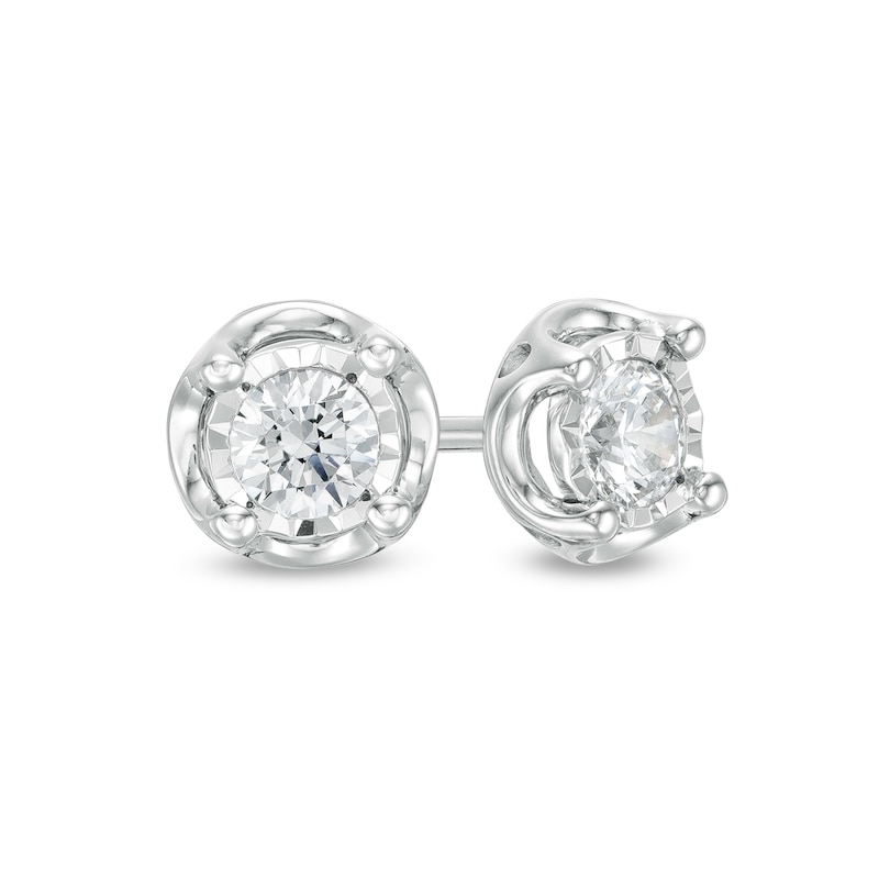 Main Image 1 of 1/4 CT. T.W. Diamond Solitaire Stud Earrings in 10K White Gold (J/I3)