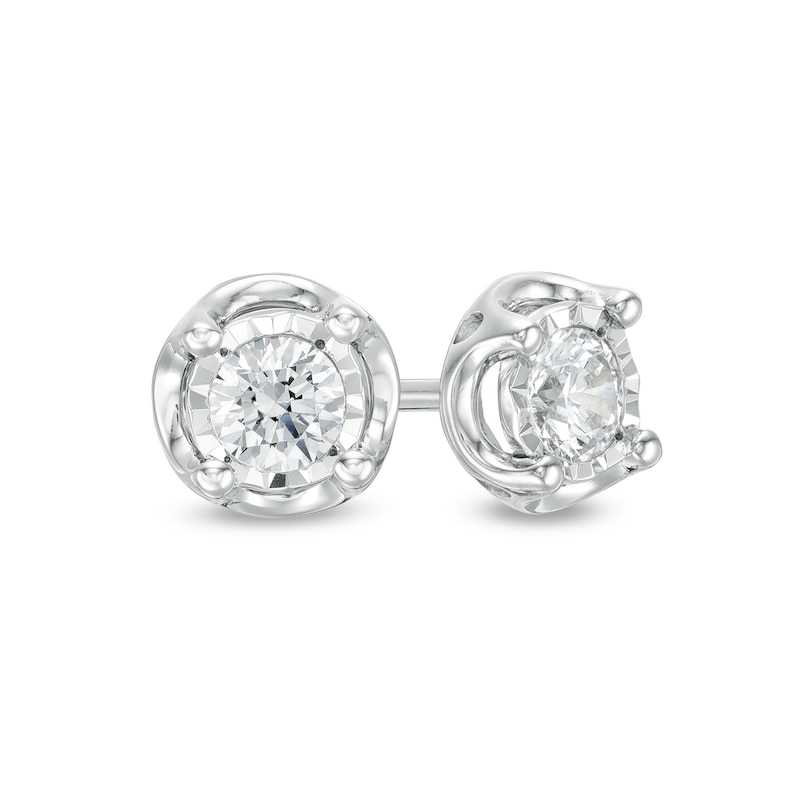 1/4 CT. T.W. Diamond Solitaire Stud Earrings in 10K White Gold (J/I3)