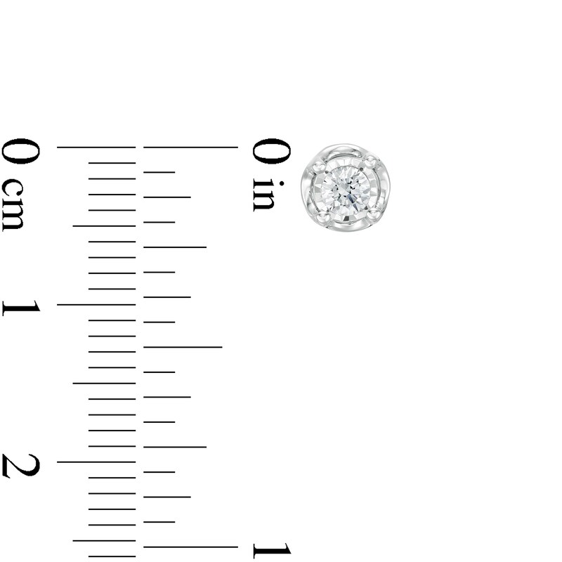 Main Image 3 of 1/4 CT. T.W. Diamond Solitaire Stud Earrings in 10K White Gold (J/I3)