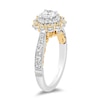 Thumbnail Image 2 of Collector's Edition Enchanted Disney Beauty and the Beast Diamond Engagement Ring in 14K Two-Tone Gold