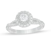 Thumbnail Image 1 of Vera Wang Love Collection 3/4 CT. T.W. Diamond Double Frame Twist Shank Engagement Ring in 14K White Gold