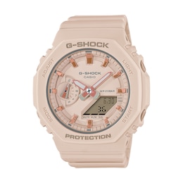 Ladies' Casio G-Shock S Series Light Pink Resin Strap Watch with Light Pink Dial (Model: GMAS2100-4A)