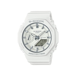 Ladies' Casio G-Shock S Series White Resin Strap Watch with White Dial (Model: GMAS2100-7A)