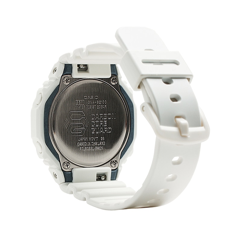 Women’s Casio G-Shock S Series White Resin Strap Watch with White Dial (Model: GMAS2100-7A)