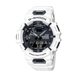 Men's Casio G-Shock Power Trainer Two-Tone Resin Strap Watch with Black Dial (Model: GBA900-7A)