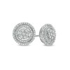 1/6 CT. T.W. Composite Diamond Double Frame Stud Earrings in Sterling Silver